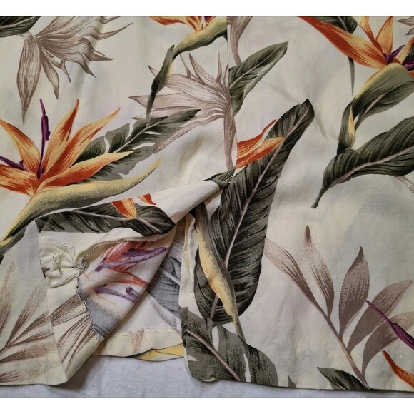 Vtg Paradise Found XL Rayon Cream Floral Hawaiian Sleeveless Dress Vacation - Picture 5 of 9